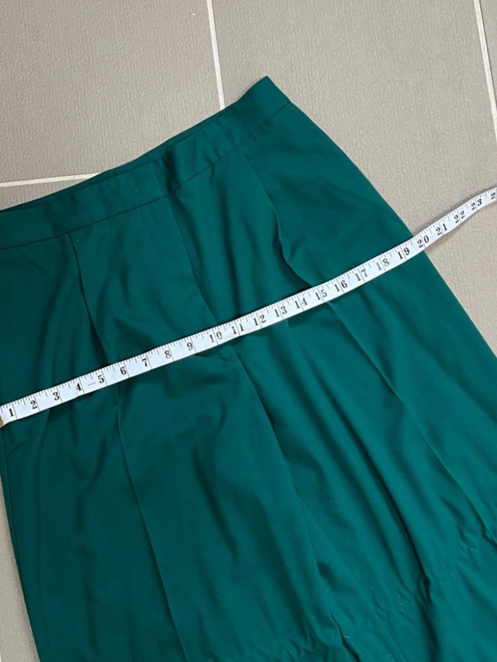 Zara Teal Wide-Leg High-Waist Pants - Picture 6 of 7